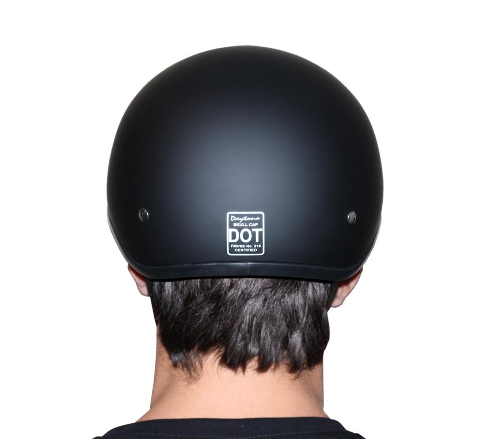 D6-USA â€˜DAYTONA SKULL CAPâ€™ with USA Flag and Eagle Half Face Helmet