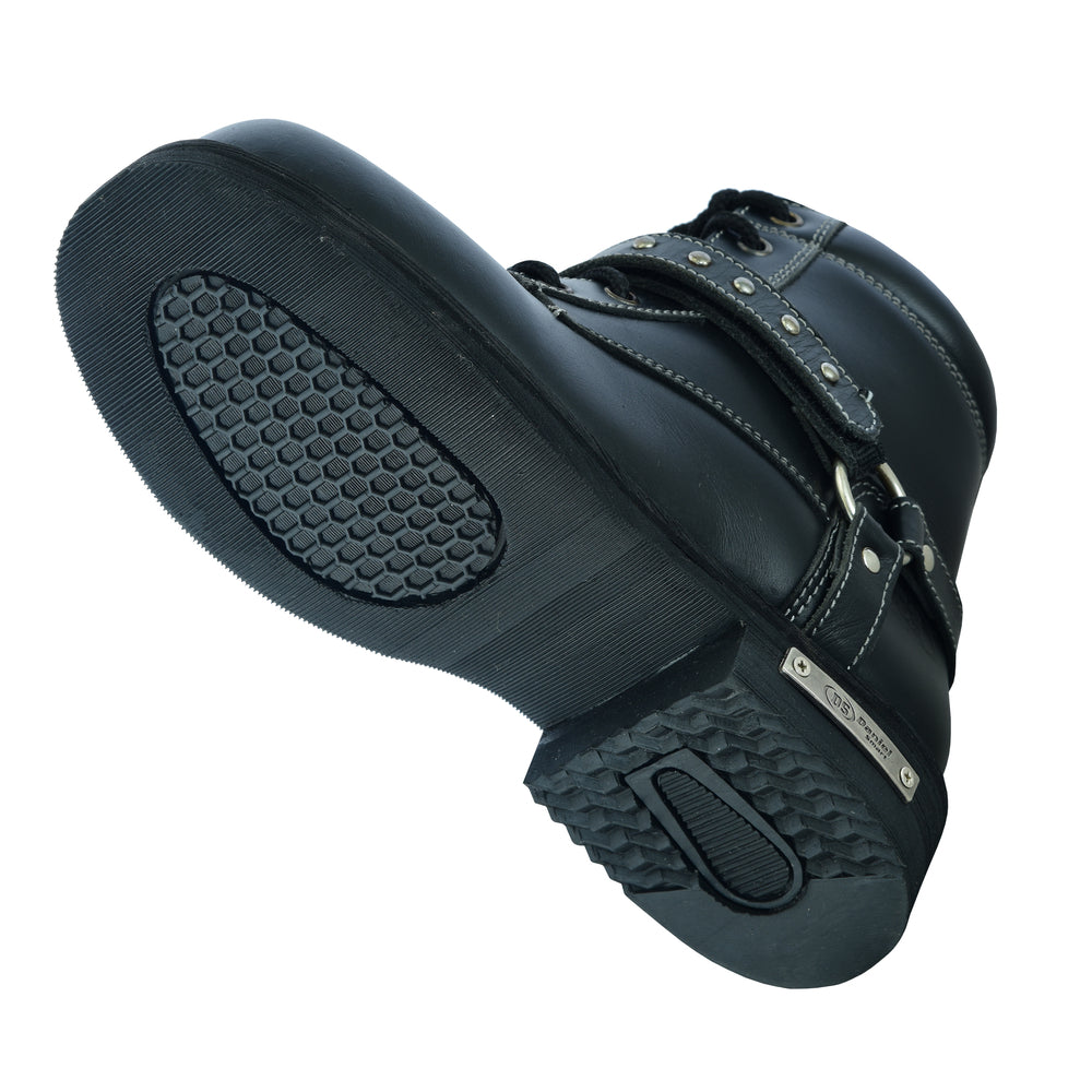 Women's Boots with Side Zipper and Single Strap