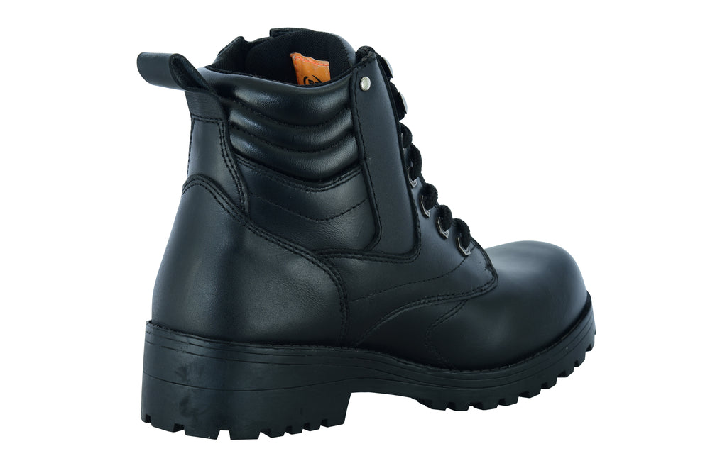 Women's Side Zipper Plain Toe Boots