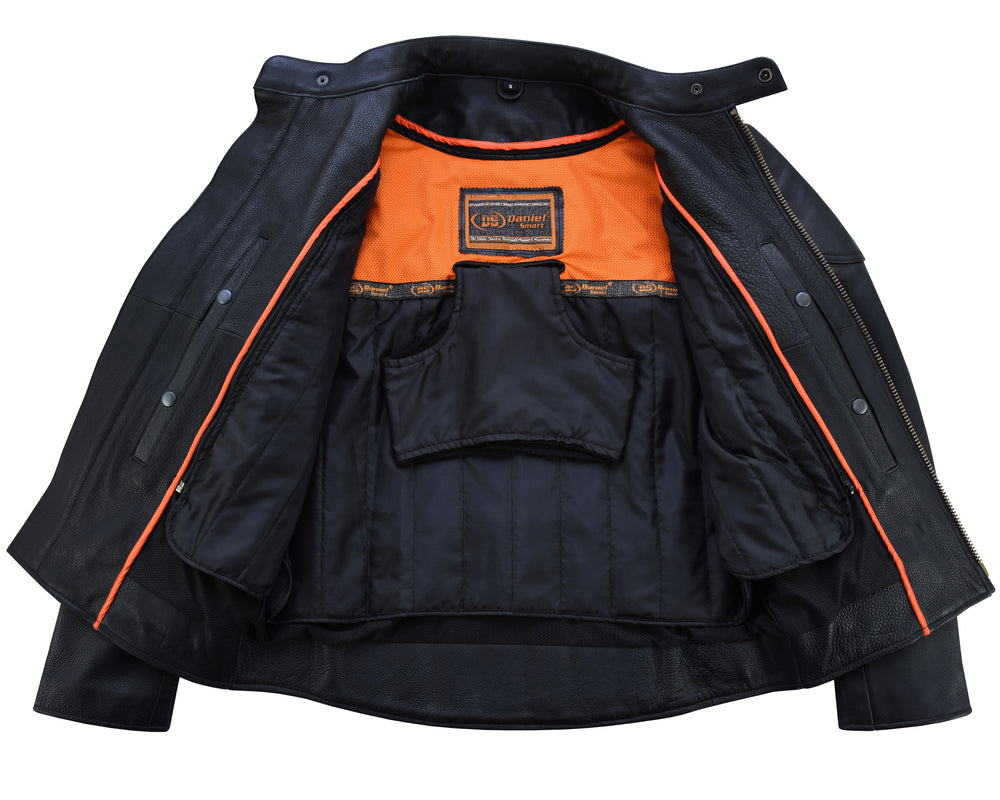 Men's Premium Vented Motorcycle Jacket â€“ Side Laces