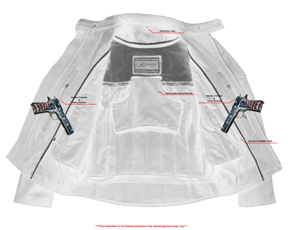 Men's Premium Vented Motorcycle Jacket â€“ Side Laces