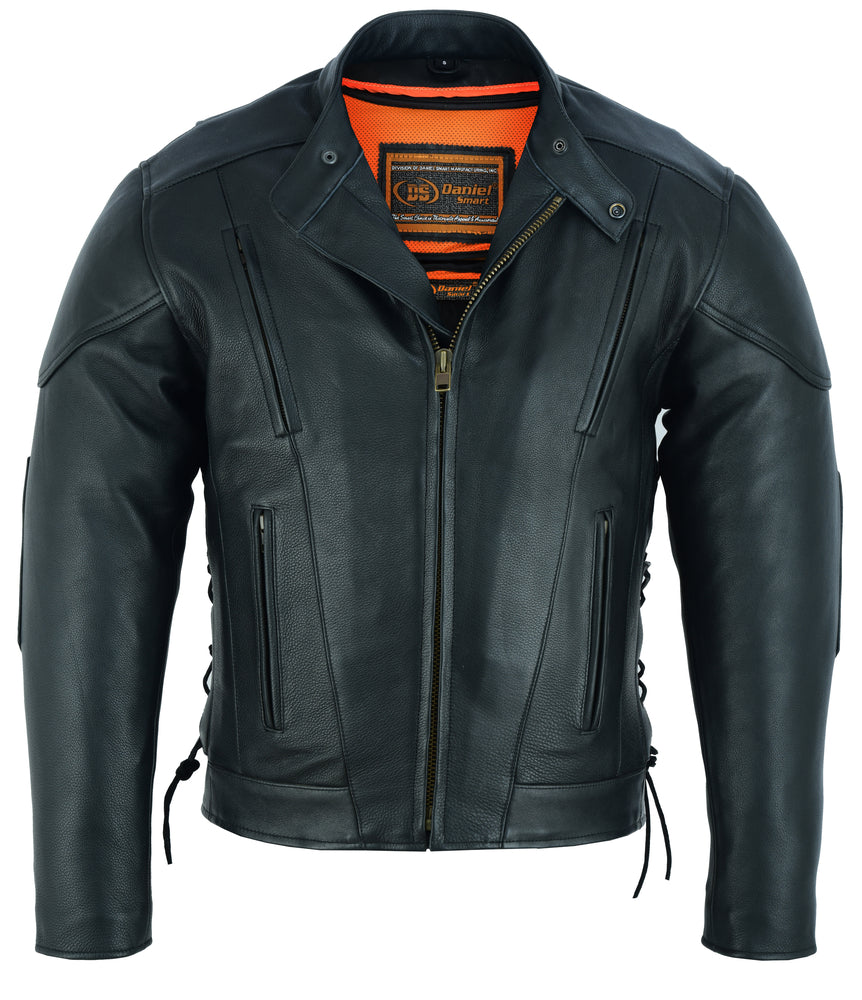 Men's Premium Vented Motorcycle Jacket â€“ Side Laces
