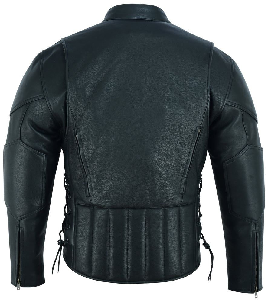 Men's Premium Vented Motorcycle Jacket â€“ Side Laces